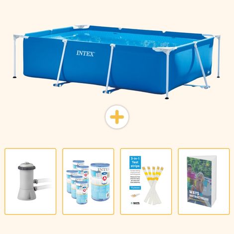 Intex Piscine Tubulaire Rectangulaire - 300x200x75 cm - 5-pièces SCB123 (1/5)
