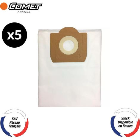 Lot de 5 sacs microfibre haute filtration pour aspirateurs COMET CV20X / CV30X / CVP120 P ECO � capacit� renforc�e � 10001-08274 / 8054639401464 (1/2)