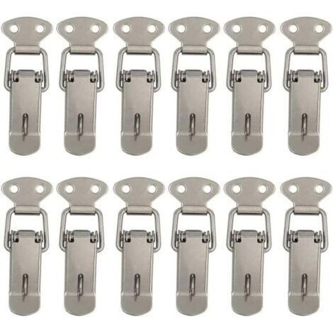Lot de 12 loquets de verrouillage de capot à levier pour serrure à ressort, boîte à outils, armoire (1/4)