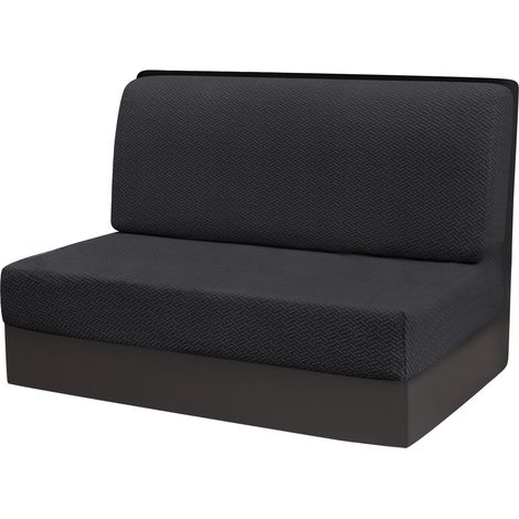 Housse de coussin de canapé Jacquard élastique en T transfrontalière - Ensemble porte-cartes pour camping-car (05 Noir, un ensemble) (1/5)