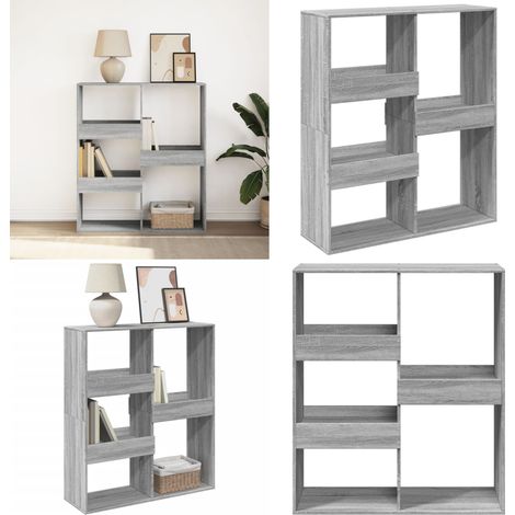 vidaXL Bücherregal/Raumteiler Grau Sonoma 100x33x115 cm (1/5)