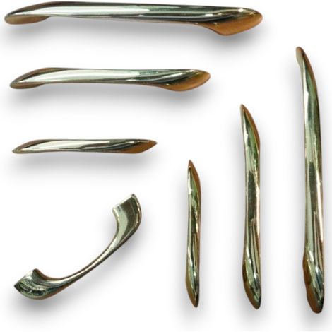 MANIGLIA PER CASSETTI ARMADI MOBILI 3000 mm 64 96 128 ORO LUCIDO DORATO - Taglia: 64mm (1/3)