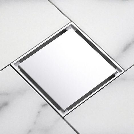 Couvercle de douche anti-odeur en laiton pour évacuation de douche pour salle de bain, salle de bain, cuisine, 100 x 100 mm (1/4)