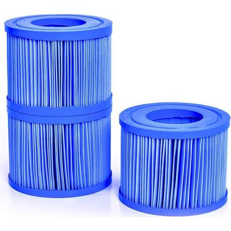 Set 3 Cartucce Filtro Antibatteriche per Piscina Idromassaggio NetSpa Vita e Octopus
