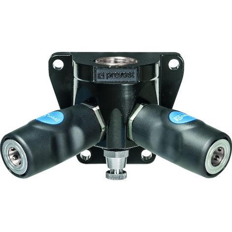 Prevost – Raccord rapide de sécurité 1/2" – 2 raccords – Pression 2 à 12 bar – Passage 15 mm – Applications pneumatiques