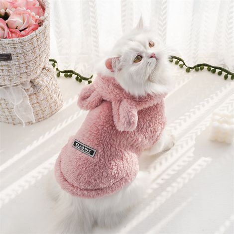 Nouveaux vêtements pour animaux automne-hiver, style oreilles d'ours, rose, XXXL (1/5)