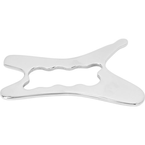 Outil Gua Sha - Acier Inoxydable - Pour Massage Tissus Mous - Pied Cheville Jambe Dos Cou - 15,5 x 12 cm - 1 Pièce (1/5)