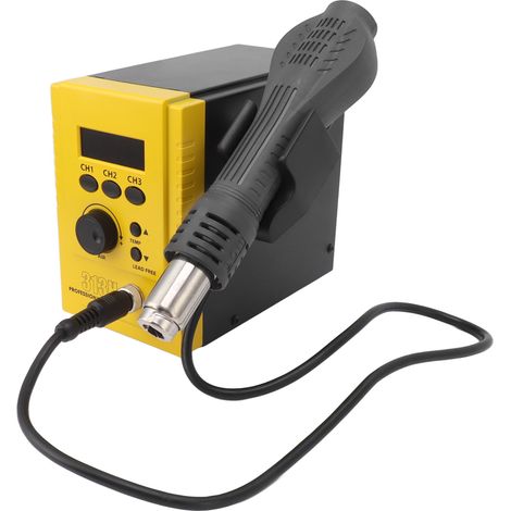 Heißluft-Entlötstation 700 W, LCD-Display, automatische Heizung, Heißluft-Reparaturstation mit 3 Düsen, EU-Stecker 220 V (1/5)