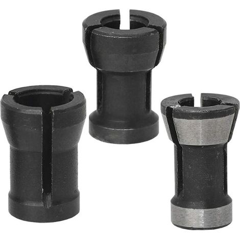3pcs Adaptateur de Mandrin à Pince Collet à Embouts de Routeur Électrique 6mm/6.35mm/8mm Outil à main de Support (1/5)