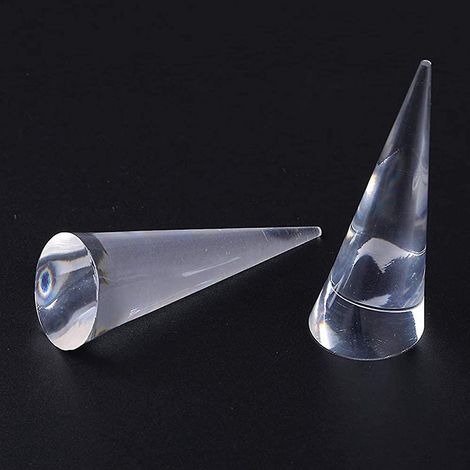 Kegelförmiger Schmuckringständer aus Acryl, Fingerringhalter, Einzelringständer, dekorativer Ringständer