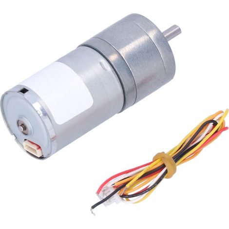 Moteur CC sans balais à engrenages, à faible bruit et à vitesse régulée JGA25-243077RPM DC6V (1/5)