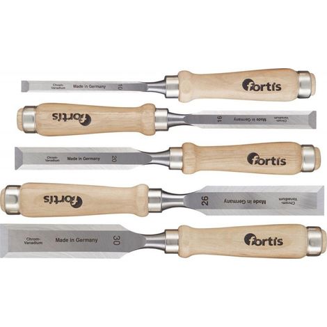 Insieme Cesello Di Legno Manico Di Legno 5-Parti. Cartone Fortis