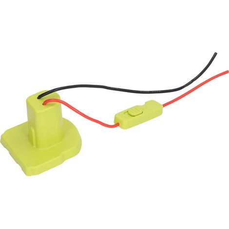 Adaptateur de batterie avec protection contre les surintensités, convertisseur de batterie au lithium à fixation sécurisée et fusible de 30 A pour Ryobi One + 18 V (1/5)