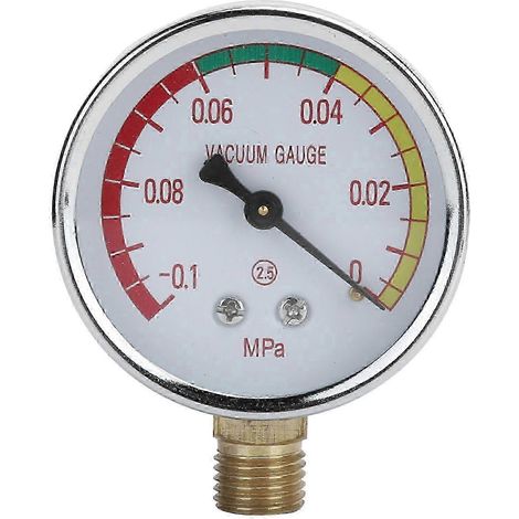 Manomètre à vide pour machine à traire, 2 filetages externes, affichage numérique, -0,1 à 0 MPa, accessoire de pompe à vide en laiton durable (1/5)