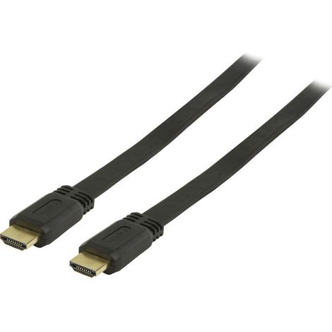Cable plano HDMI™ de Alta Velocidad con Ethernet conector HDMI™ - conector HDMI™ de 3.00 m en color negro Valueline