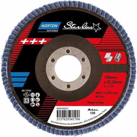 Disco a lamelle Norton Clipper STARLINE blu 125 mm