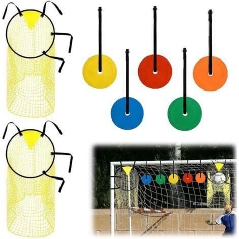 Filet de Cible de Football 2 Pièce, 45 x 60cm Filet Cible Football Pliable avec Sangles Réglables, Buts d'Entraînement pour Précision avec 5 Cible Mobile, pour Précision Cible pour Tirs (1/5)