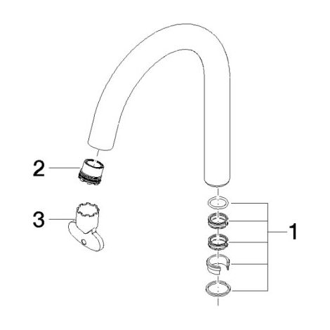 Dornbracht 90282232100-00 Bec de robinet Pièces de rechange