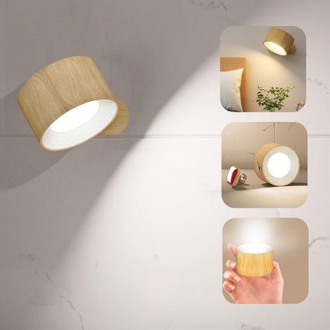 Aplique de pared LED magnético recargable de 360° con sensor táctil y 3 niveles de brillo. (1/5)
