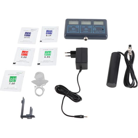 Tuya WiFi 7 en 1 Testeur de qualité de l'eau Analyseur multi-paramètres Affichage numérique PH/ORP/EC/PPM/CF/Humidité/Température Compteur de surveillance pour piscine d'aquaculture d'aquarium potable (1/5)