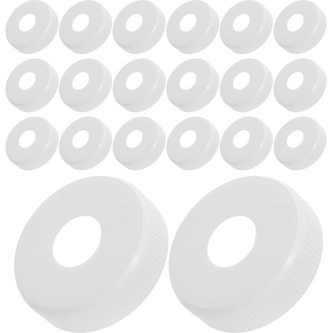 20 Pièces Bouteille de Lait pour Veaux en Plastique Blanc Fermeture à Vis Sécurisée Anti-fuite pour Environnements Agricoles et Usage Domestique (1/5)