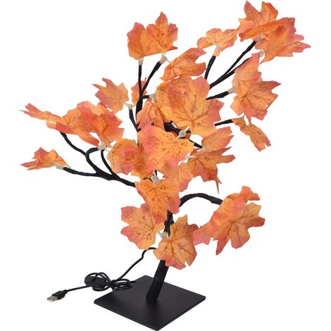 Arbre lumineux d'automne à LED (24 lumières, lumière chaude, style romantique, alimentation USB 5V) - Décoration idéale pour Thanksgiving (1/5)