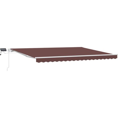Maison Exclusive - Tenda Retrattile Manuale con LED 450x300 cm Marrone