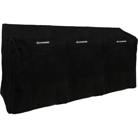 Le Marquier – Lot de housses de cuisine 3 éléments – Housse complète 1 meuble L255 P65 H110 cm – 2 housses extension – Protection cuisine