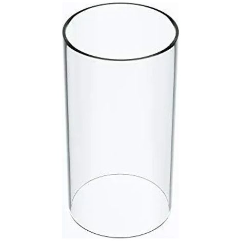 Grande lanterne en verre transparent pour guirlandes lumineuses, ouverte aux deux extrémités, 12 cm de large x 25 cm de haut. (1/4)