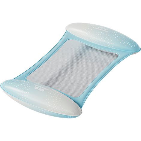 Lit Flottant Pliable en Tissu Maillé – Matelas d'Eau Gonflable pour Activités Nautiques, Chaise Longue Portable de Piscine et Plage