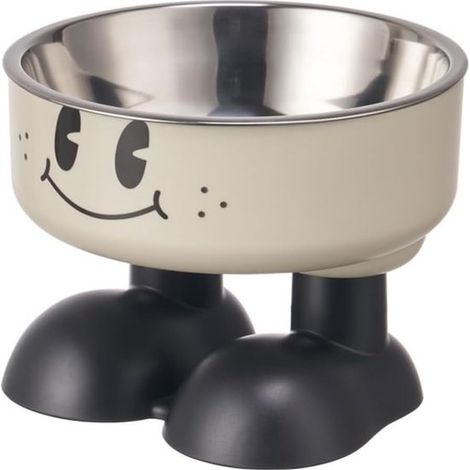Gamelle surélevée pour animaux de compagnie – Pieds amovibles – Silicone antidérapant – Bol intérieur en acier inoxydable – Protection pour le cou – Convient aux petits chiens et chats pour leurs repa