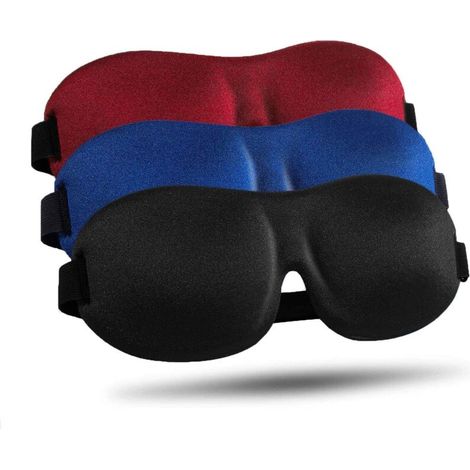 Maschere per occhi 3D ultra morbide ed ergonomiche – Confezione da 3, senza pressione, per donne e uomini