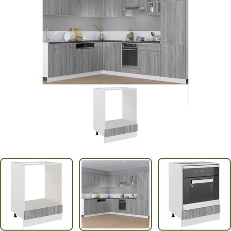 vidaXL Holzwerkstoff -  Herdumbauschrank Lyon Grau Sonoma 60x46x81,5 cm Holzwerkstoff