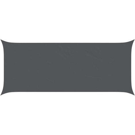 Voile d'ombrage gris anthracite, 6 x 2,5 mètres, 100 % polyester Oxford (1/5)