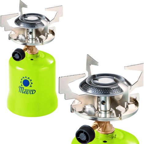 Gas-Touristenkocher mit durchstochenen Gaskartuschen FOCUS 1,4 kW