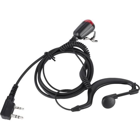 Oreillette Talkie Walkie, K-head Headset Talkie Walkie In-ear Ham Radio Ecouteur avec bouton PTT et indicateur, Compatible avec les-Ywey (1/5)