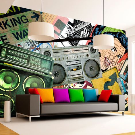 Papier Peint "Graffiti Girl" 70 x 100 cm (1/2)