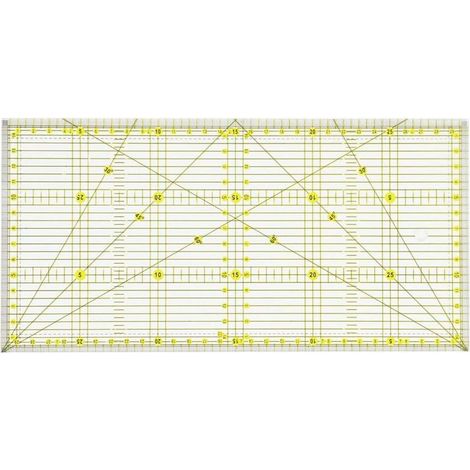15 x 30 cm Règle de patchwork avec indications d'angles, Règle couture précise pour le quilting, la couture et le patchwork (1/5)