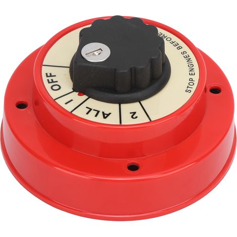 Sélecteur de batterie de bateau, panneau métallique en plastique jaune, 4 voies, usage moyen pour double (1/5)