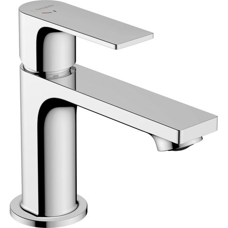 Mitigeur de lavabo avec tirette et vidage, Robinet de salle de bain avec hauteur sous bec 84 mm, max. 4l/min, Chromé, 72587000 (1/5)
