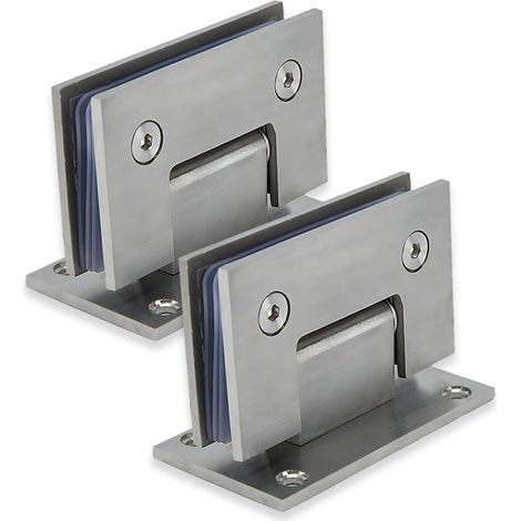 2pcs 90 Degree Glass Door Hinges Stainless Steel 9x5x5.3cm Heavy Bathroom Door Clamp 8-12mm Shower Glass Door Clamp Holder (1/5)
