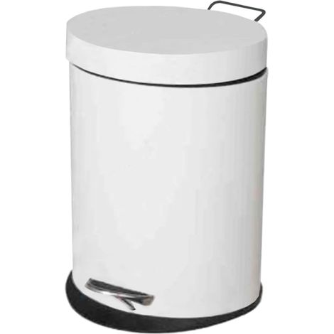 cestino bagno bianco, 5 litri