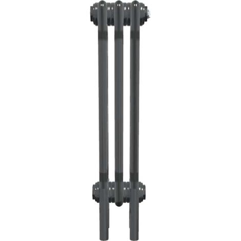 Bircham - Bare Metal Lacquer 3 Column Radiator H600mm  x W159mm