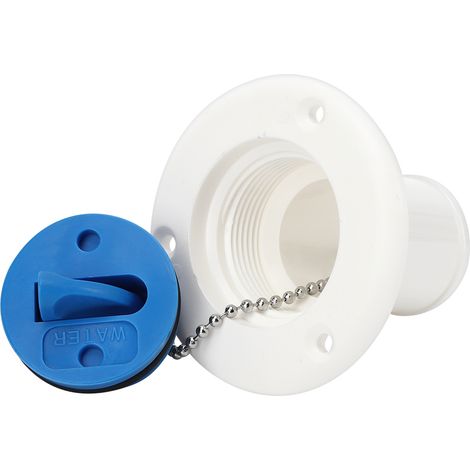 Accessoires de remplissage pour trappe d'eau en plastique pour la conversion de yachts, camping-cars et autres véhicules (blanc). (1/5)