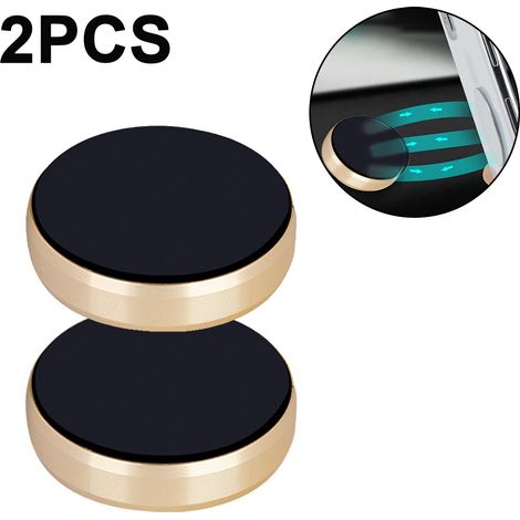 Support Magnétique - Diamètre 33 mm - Épaisseur 8 mm - Pour Téléphone Portable GPS Clés Métalliques - Fixation sur Tableau De Bord Pare-Brise Mur Bureau - 2 Pièces (1/5)