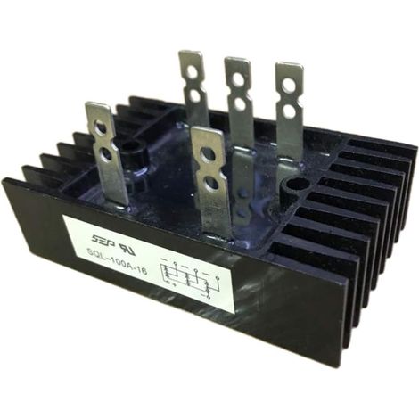 Pont Redresseur Triphasé à Diodes SQL100A 1600V Conversion CA/CC à Courant Alternatif de (1/2)