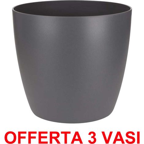 OFFERTA 3 VASO BRUSSELS ROUND 14CM ANTHRACITE ELHO