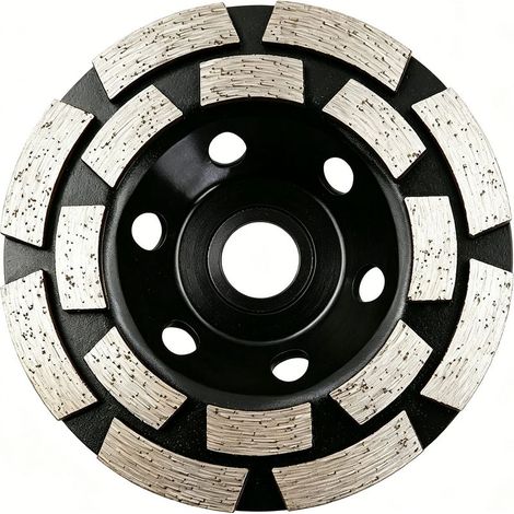 Disque Diamant,Meule assiette diamantée 125mm - BRSCHNITT béton universel 125 mm x 22,2 mm meule double rangée (1/4)