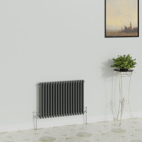 WarmeHaus Traditional Anthracite 2 Column Radiator 600x830mm (1/5)