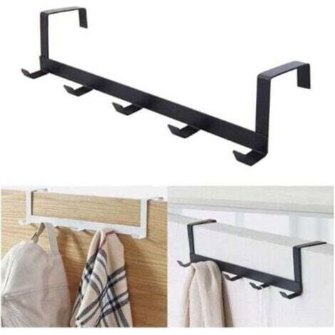 Door Coat Rack Hook 5 Hooks, Home Bathroom Organizer Rack Clothes Coat Hat Towel Hanger, for Coats Pants Hats Clothes Towel Rack (Color : B) (1/4)